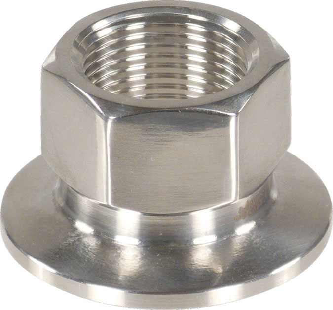 Stainless - 1.5" TC x 3/4" Female BSPP