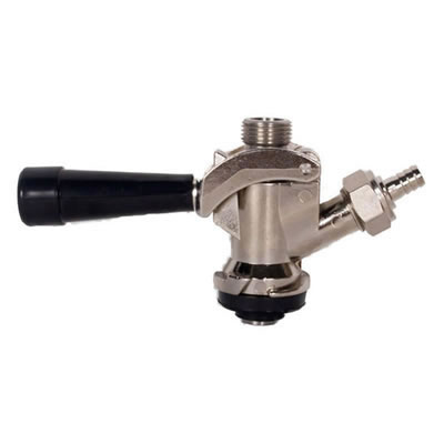 American "D" Sanke Keg Tap (Coupler) - Black Lever